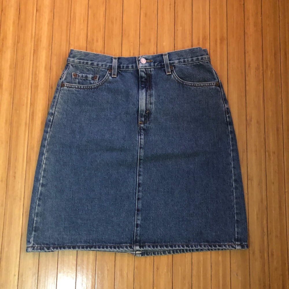 Levi's Blue Denim A-Line Jean Skirt